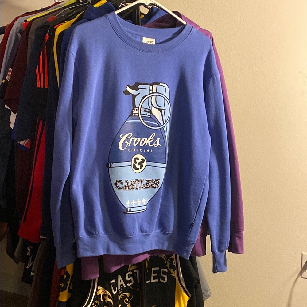 Crooks & Castles Blue Sweatshirt Graphic Front